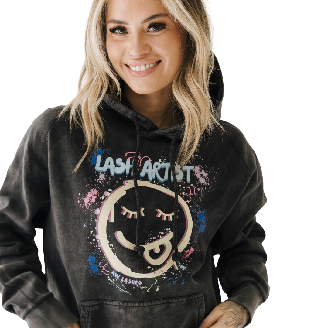Lash Artist Splatter Hoodie – AW Lashes